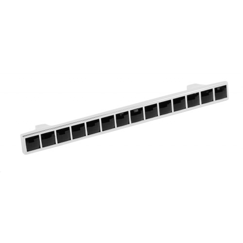 Мебельная ручка КРИСТАЛЛ RS420CP/CrBl.4/128